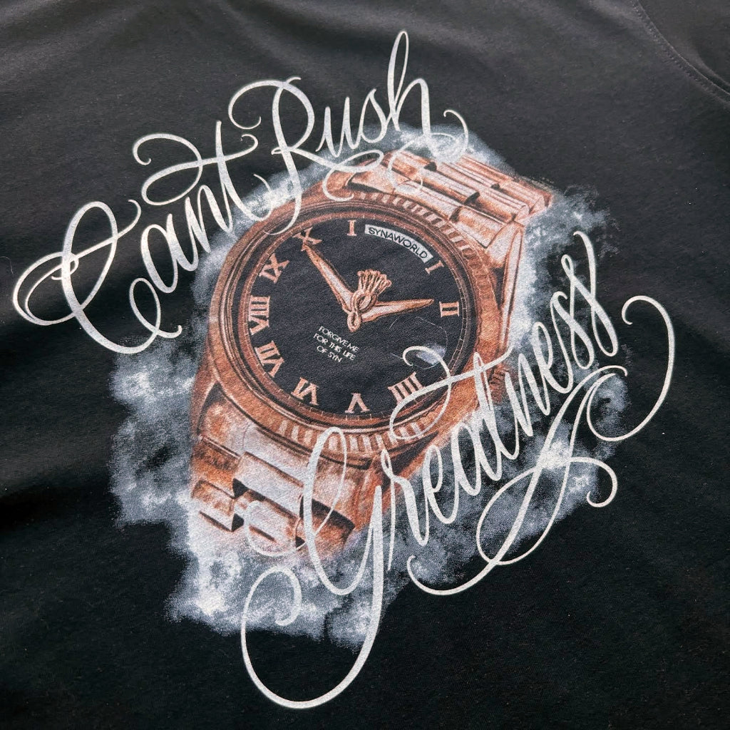 Syna Can't Rush Greatness Watch Tee - Black
