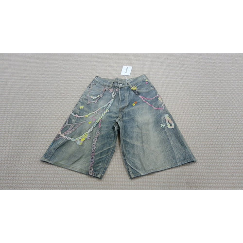 Acne Studios 'Digital Candy Keychain' Denim Jorts