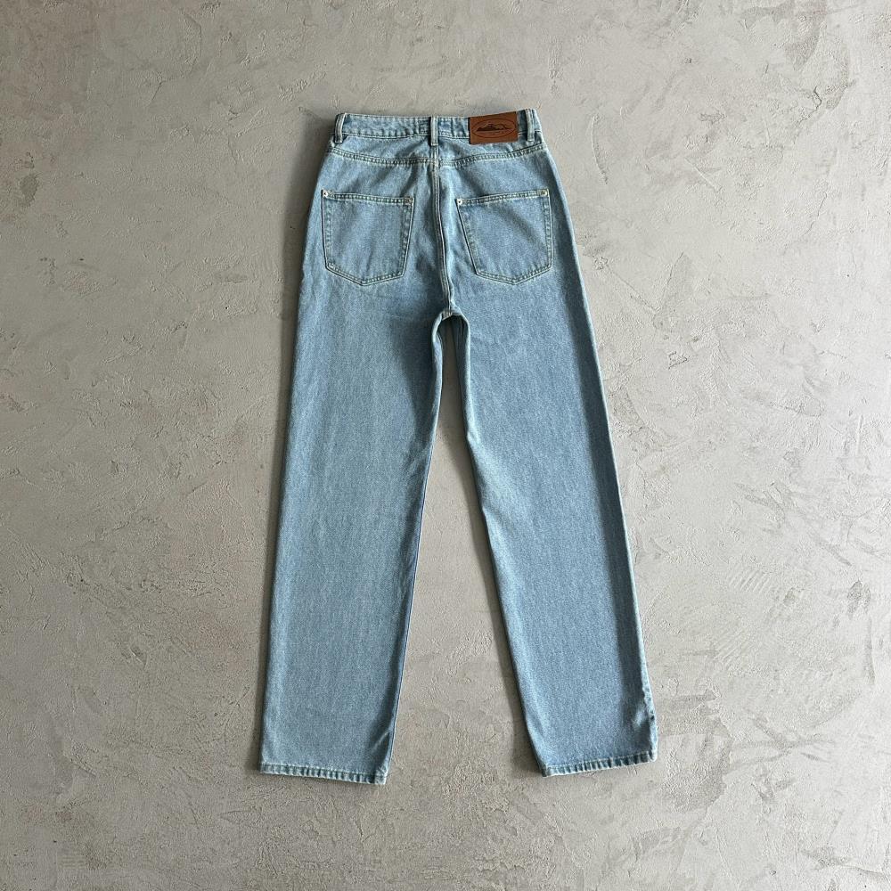 Alcatraz Baggy Denim Jeans [Black/Light Blue] - Corteiz