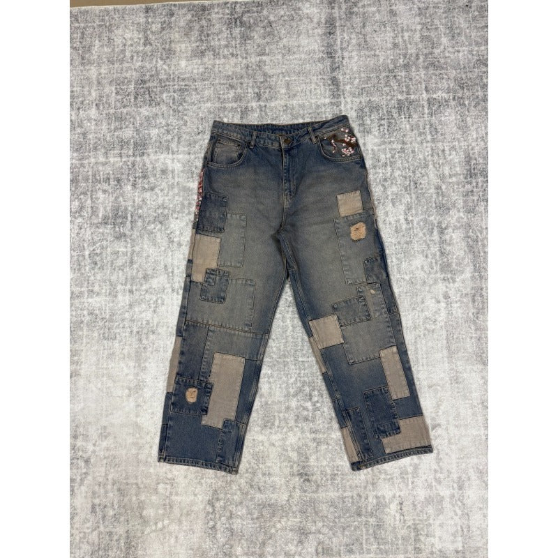 blossom v2" patchwork washed Denim – derschutze