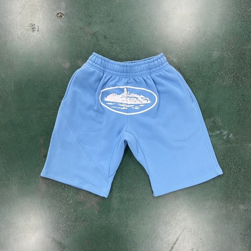 OG Alcatraz Shorts - Corteiz [BLACK/TRIPLE BLACK/BABY BLUE/BROWN/DARK BLUE/BROWN/PINK]]