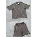 Island Pique Polo Shirt/ Shorts/ Set - Corteiz.RTW [GREY]