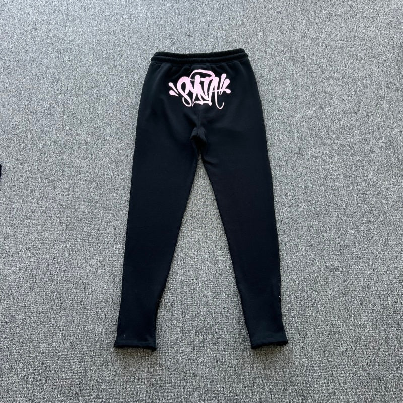 Syna World Syna Logo Tracksuit - Black (Pink Text)