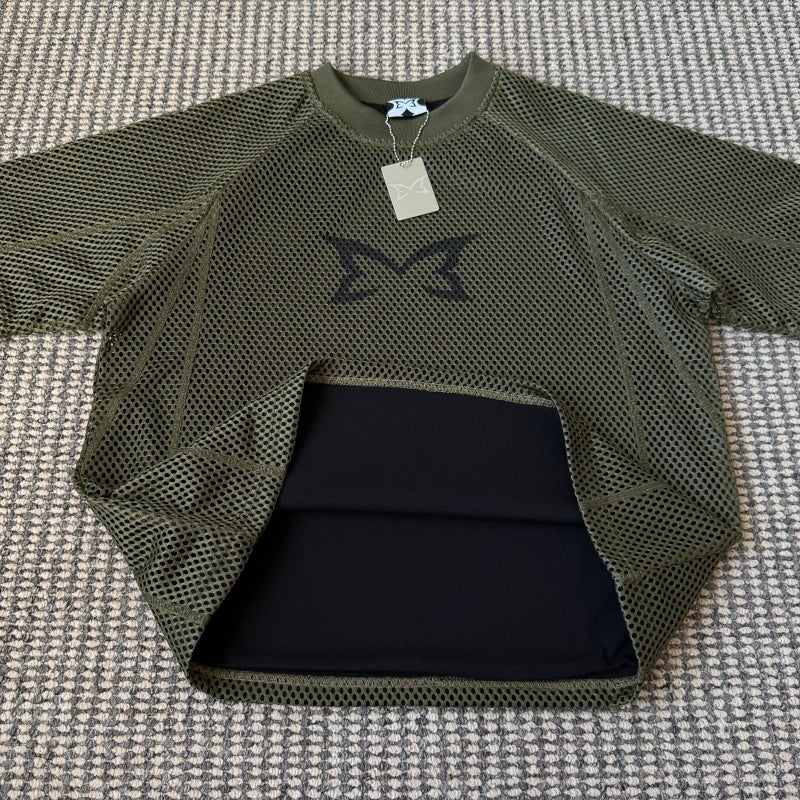 Mertra Layered Mesh Jersey (Black/Green)