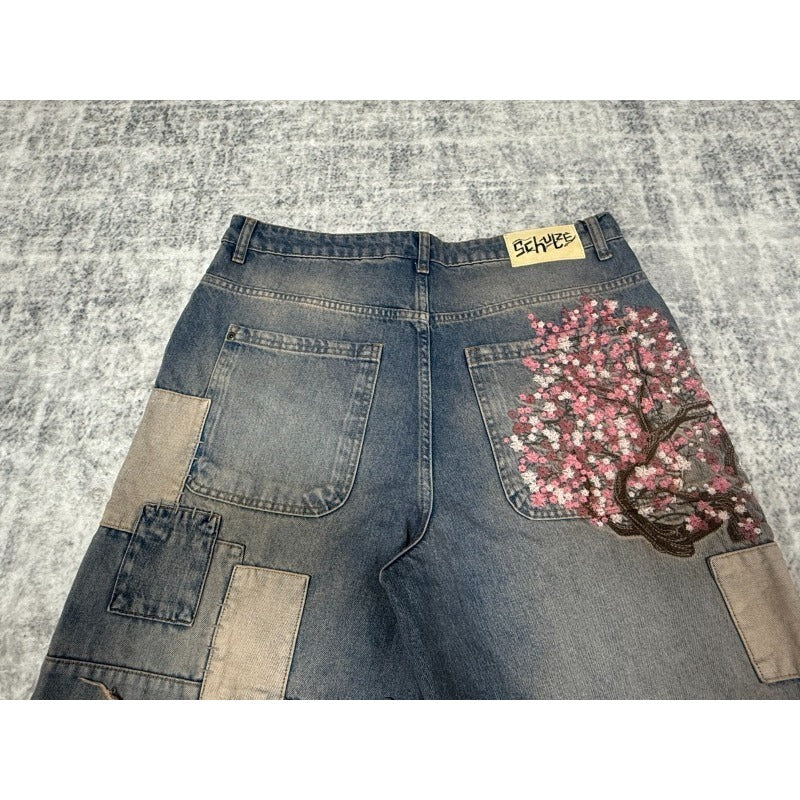 blossom v2" patchwork washed Denim – derschutze