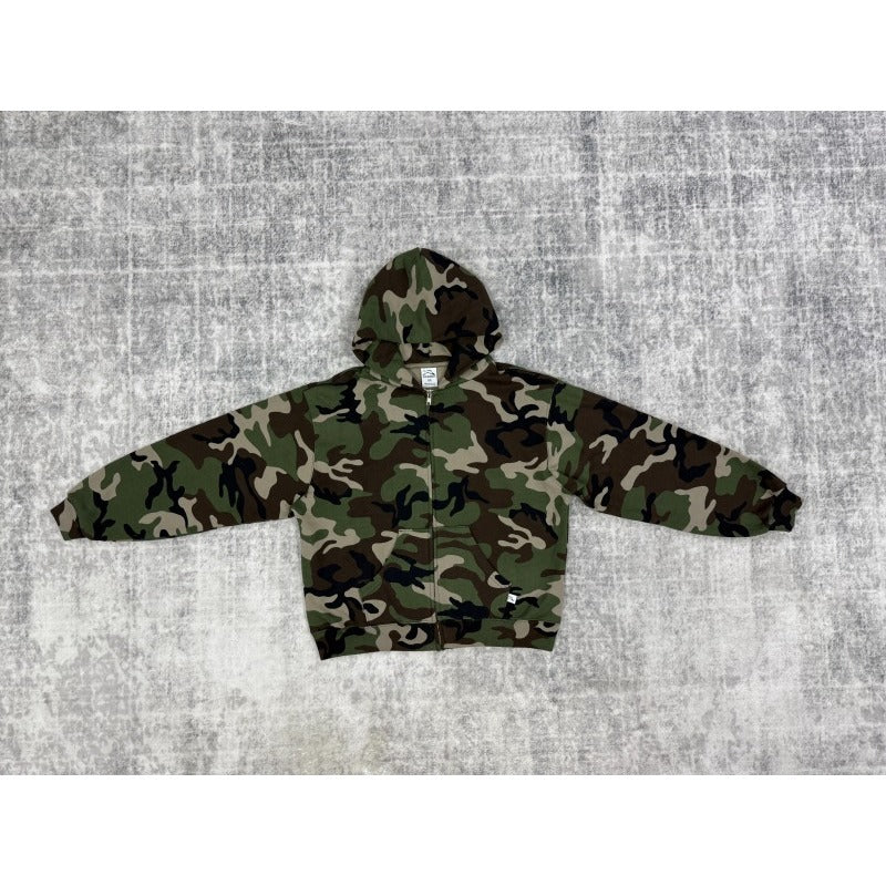 AKIMBO ZIP-UP HOODIE - WOODLAND CAMO