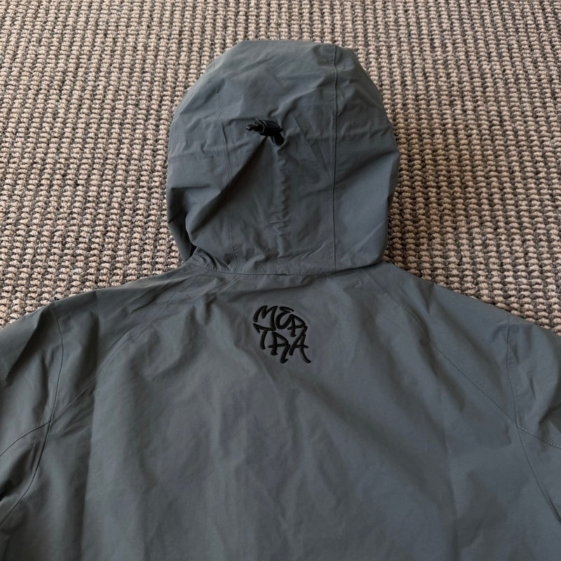 mertra - Monogram Shell Jacket (Grey) - Water Reactive Monogram Pattern Effect
