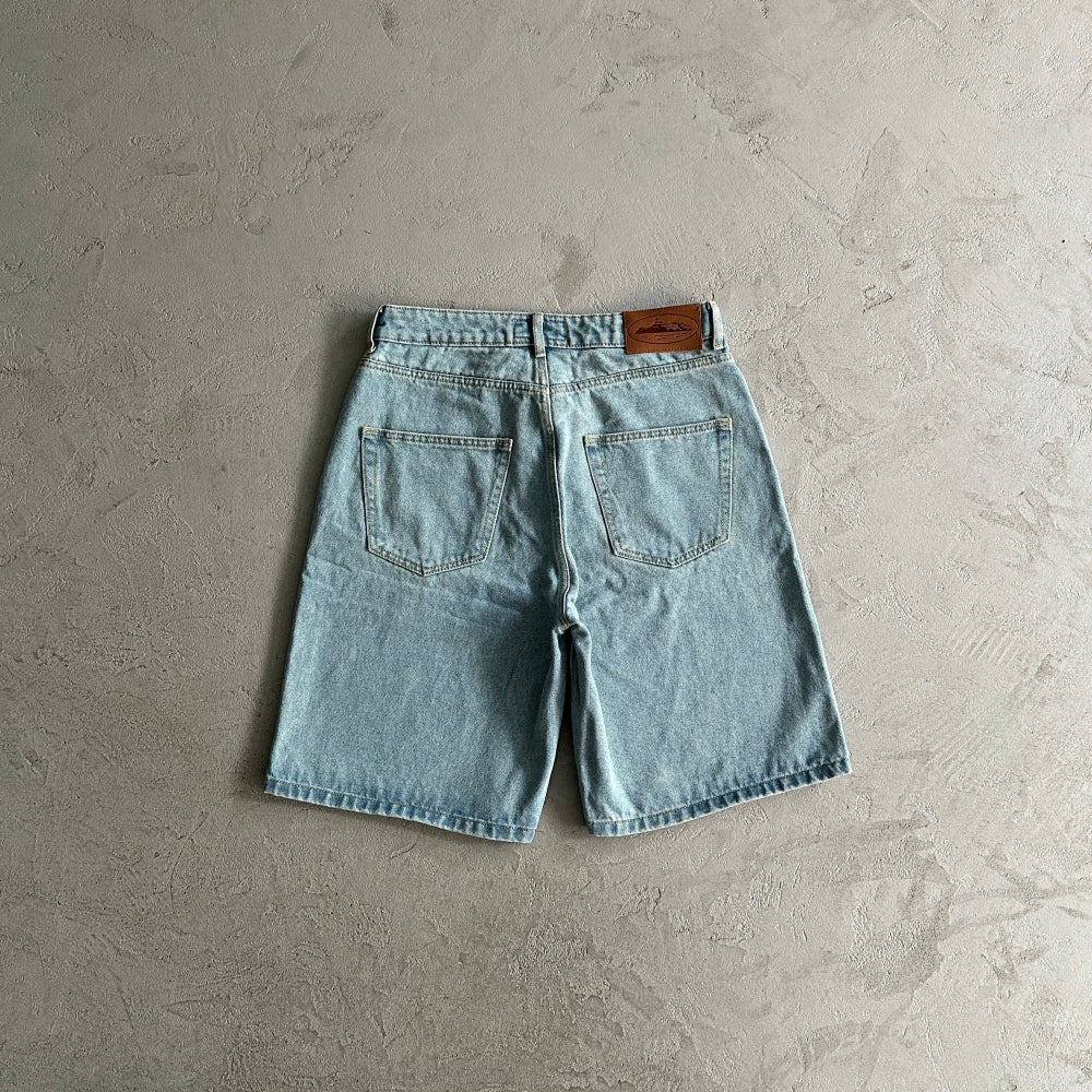 Baggy Denim Shorts - Corteiz [STONEWASH/WASHED BLACK]