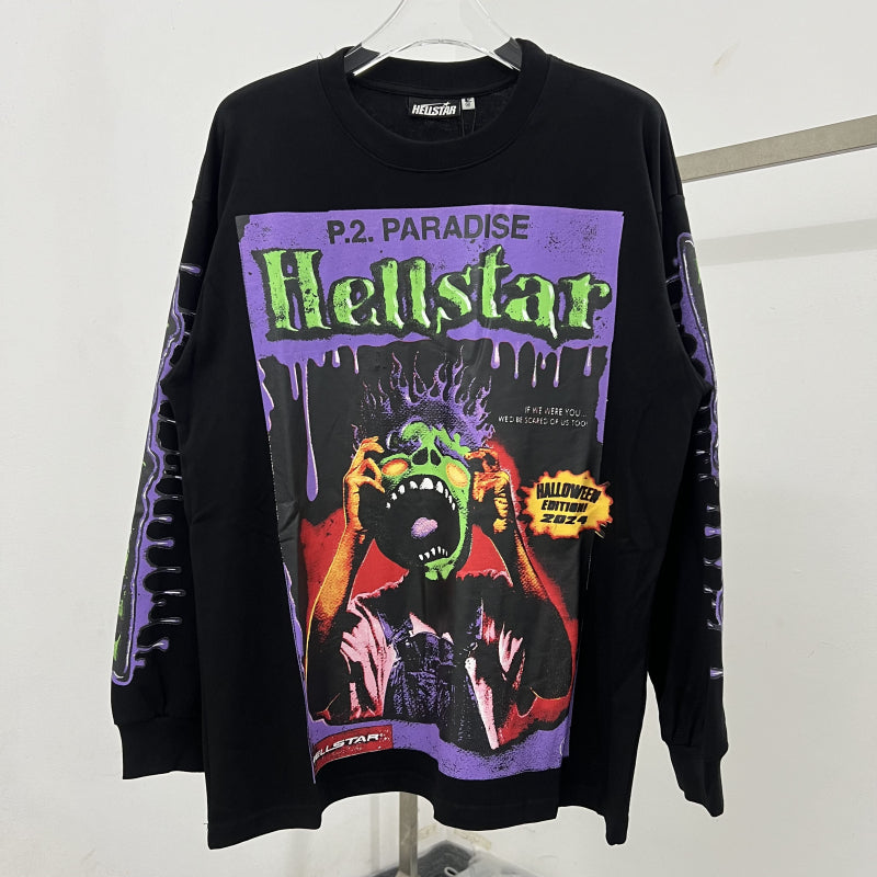 Hellstar Horror Book Long-Sleeve Tee