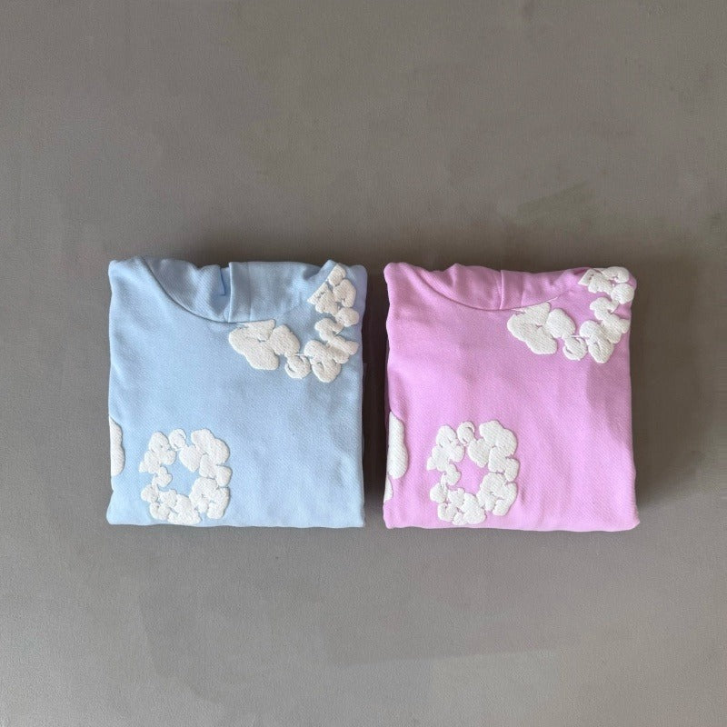 DNMTRS The Cotton Wreath Powder Hoodie [PINK/BLUE]
