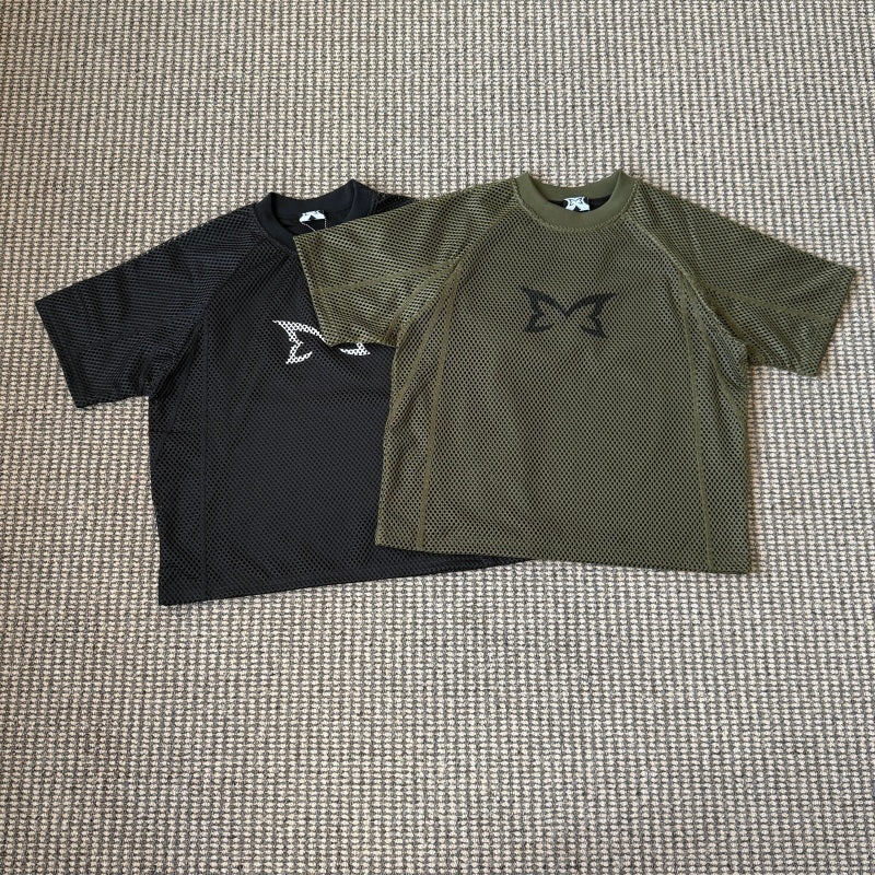 Mertra Layered Mesh Jersey (Black/Green)