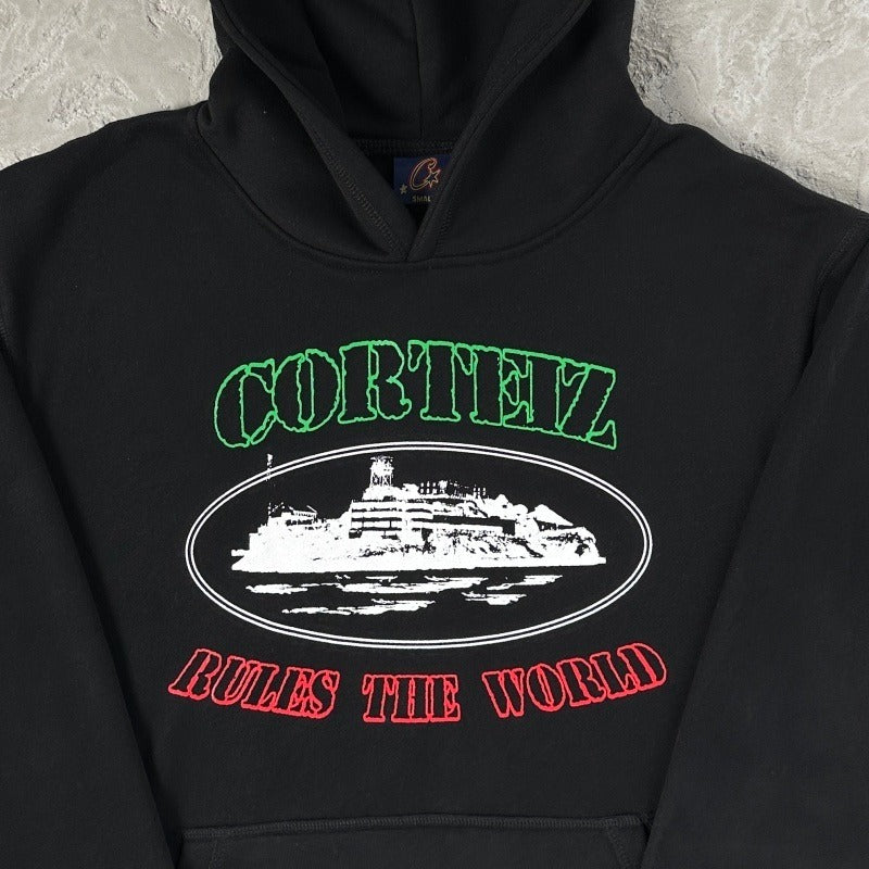 OG Alcatraz Italia Hoodie - Corteiz [Black]