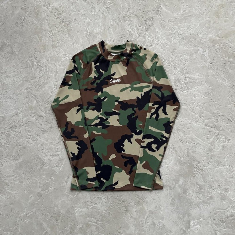 LITEWORK COMPRESSION TOP - Corteiz.RTW [BLACK/WOODLAND CAMO]