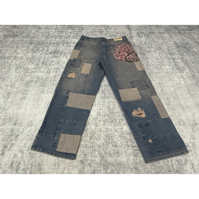 blossom v2" patchwork washed Denim – derschutze