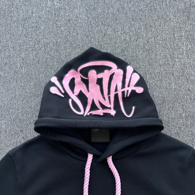 Syna World Syna Logo Tracksuit - Black (Pink Text)
