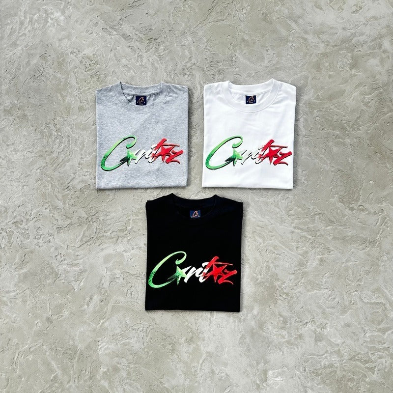 Allstarz Italia Tee - Corteiz [BLACK/GREY/WHITE]