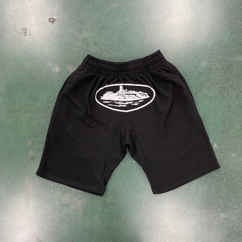 OG Alcatraz Shorts - Corteiz [BLACK/TRIPLE BLACK/BABY BLUE/BROWN/DARK BLUE/BROWN/PINK]]