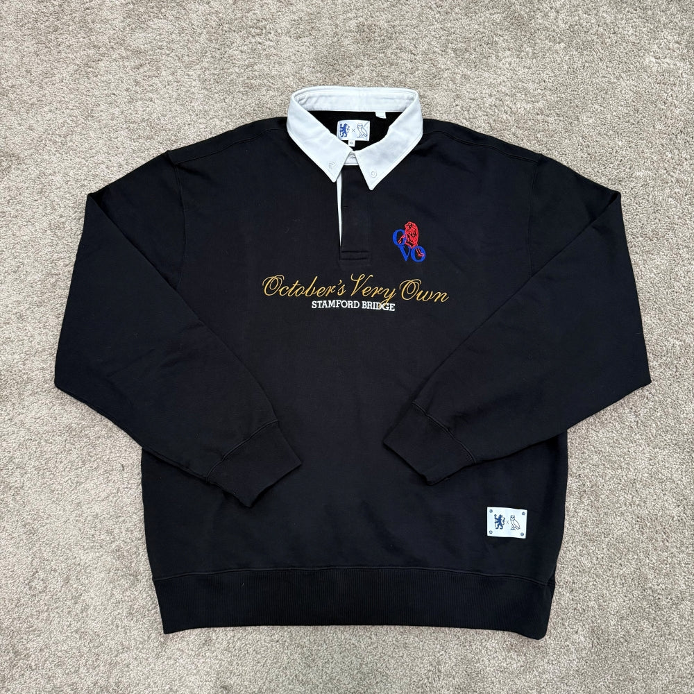October’s Very Own (OVO) x chelsea FC Rugby Sweatshirt [BLACK/BLUE]
