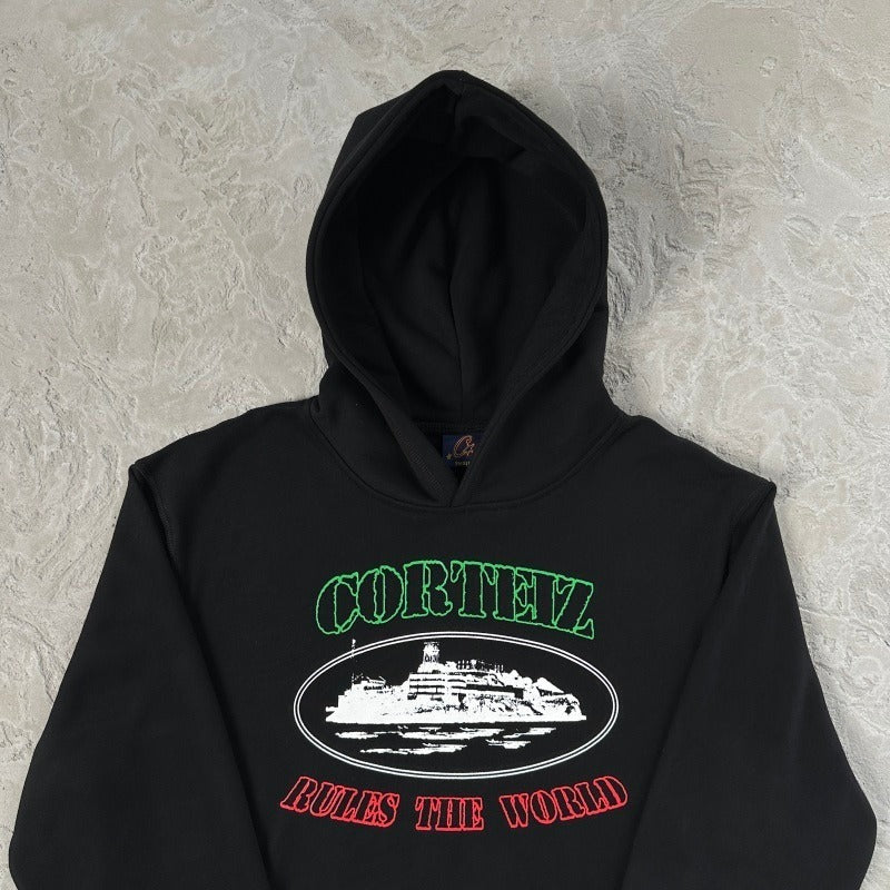 OG Alcatraz Italia Hoodie - Corteiz [Black]