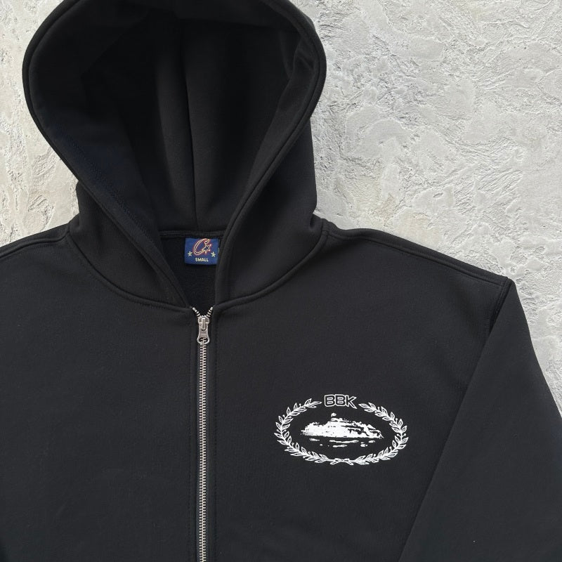 BBK ROYALE ZIP HOODIE/PANTS [BLACK] - Corteiz.RTW