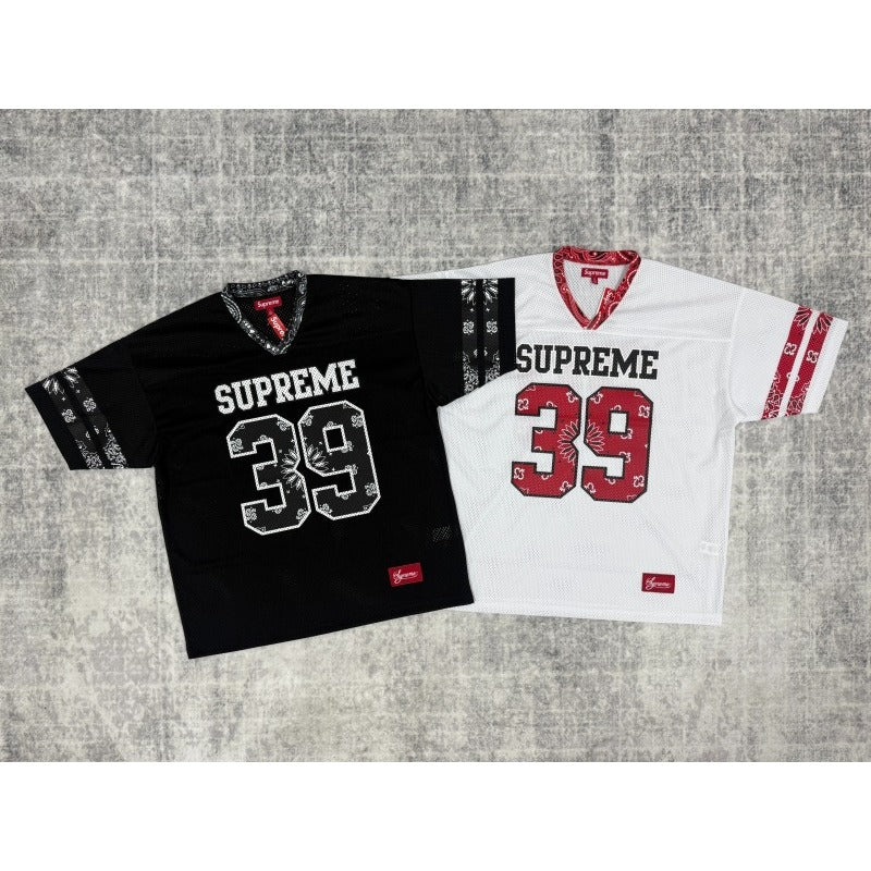 Supreme Bandana Football Jersey SS25 [Black/White]