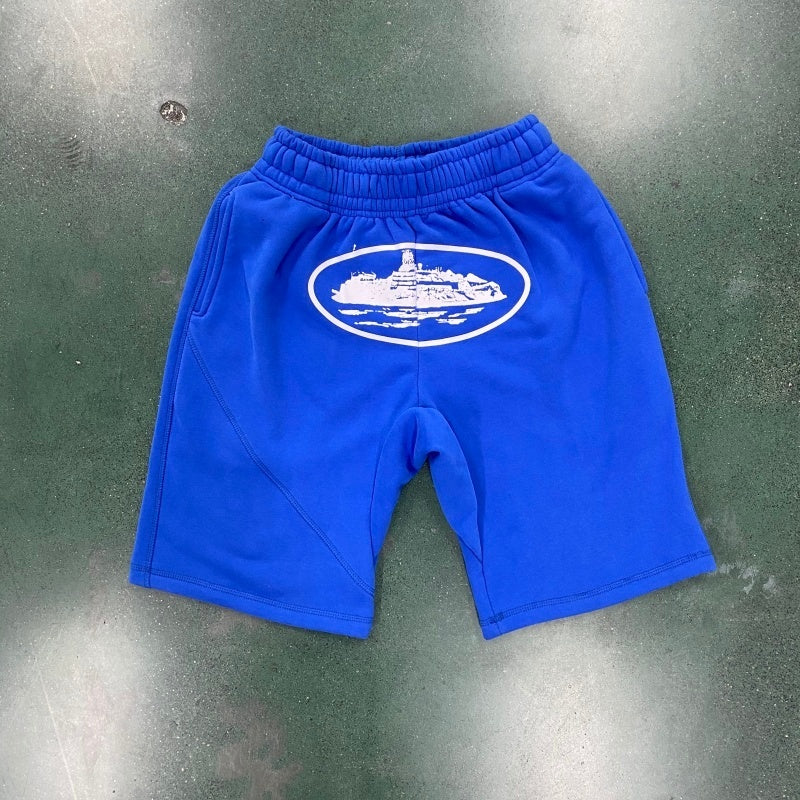 OG Alcatraz Shorts - Corteiz [BLACK/TRIPLE BLACK/BABY BLUE/BROWN/DARK BLUE/BROWN/PINK]]