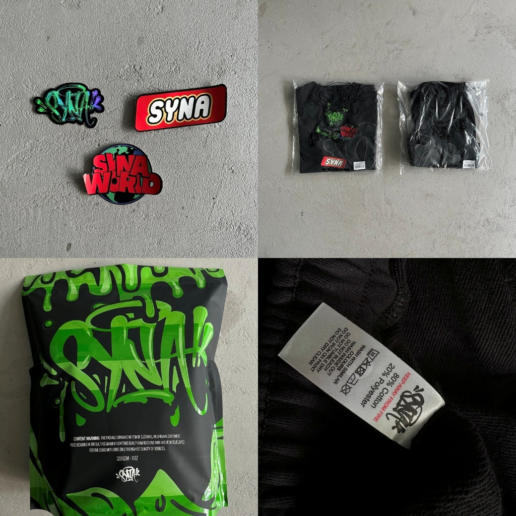 Syna World Syna Logo Tee & Shorts Set - Black