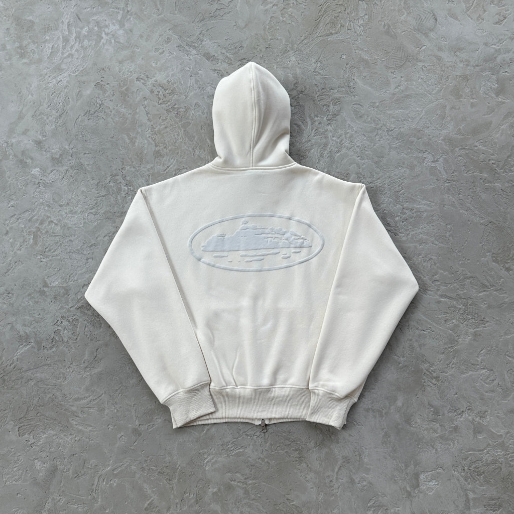 ISLAND PUFF PRINT ZIP HOODIE [GULLY GREY/BLACK/BABY BLUE/DARK BLUE/DARK GREEN/WASHED ROYAL/OFF WHITE] - Corteiz - Corteiz