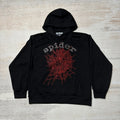 Sp5der OG Rhinestone Logo Hoodie [Black]