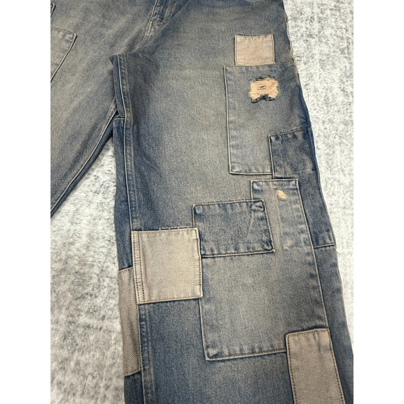 blossom v2" patchwork washed Denim – derschutze