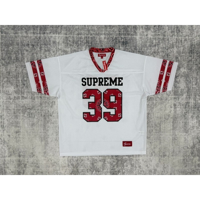 Supreme Bandana Football Jersey SS25 [Black/White]