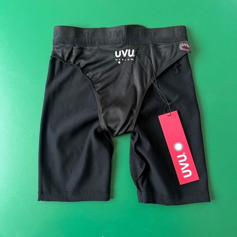UVU RUNNING - Performance Half Tights (Black/Dark Grey/Blue)
