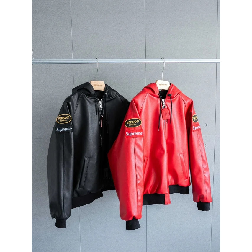 Supreme Vanson Leathers Hooded Work Jacket