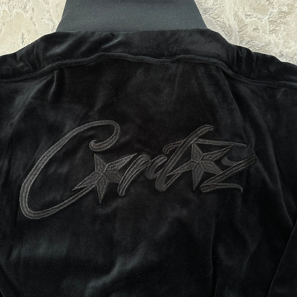 VVS Velour Set/Jacket/Pants - Corteiz [TRIPLE BLACK]