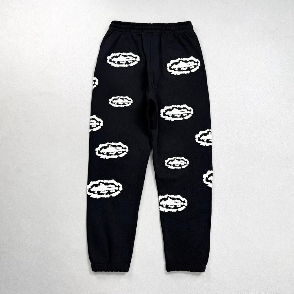 Denim Tears x Corteiz - Black Cotton Wreath Zip-Up Hoodie / Pants / Set