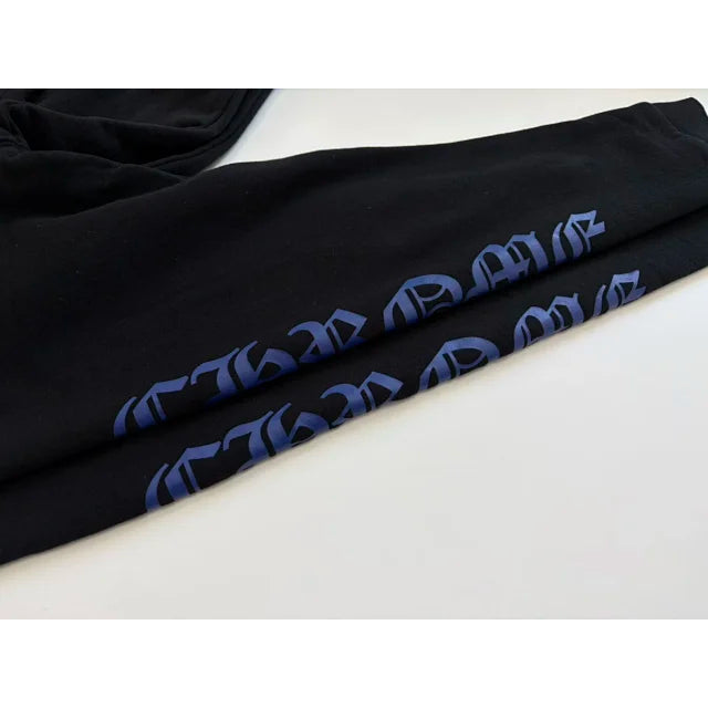 Chrome Hearts Zip Up Thermal Hoodie Black/Blue
