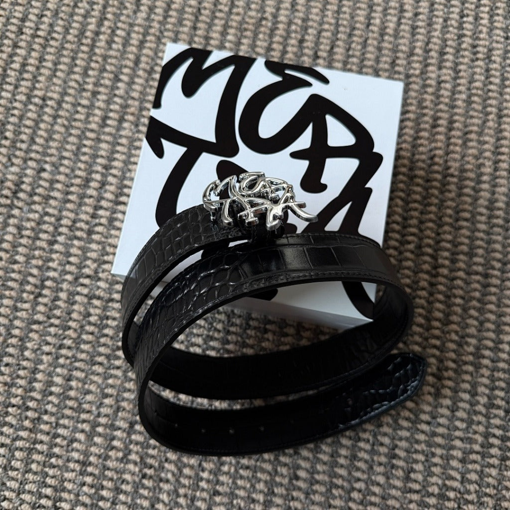 mertra - ALLIGATOR SKIN BELTS (Real Leather)