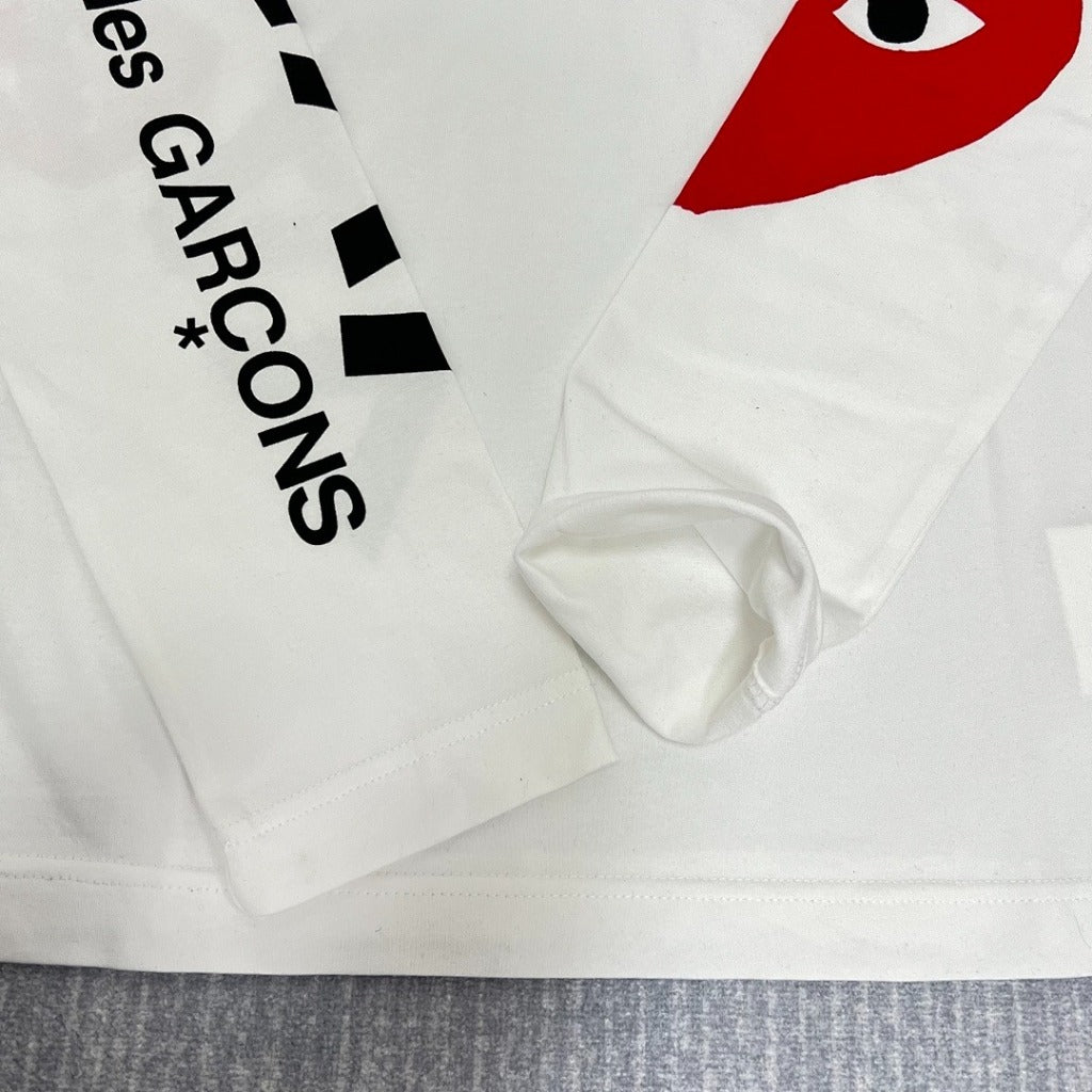 Comme Des Garcons CDG Play heart-print LS T-shirt