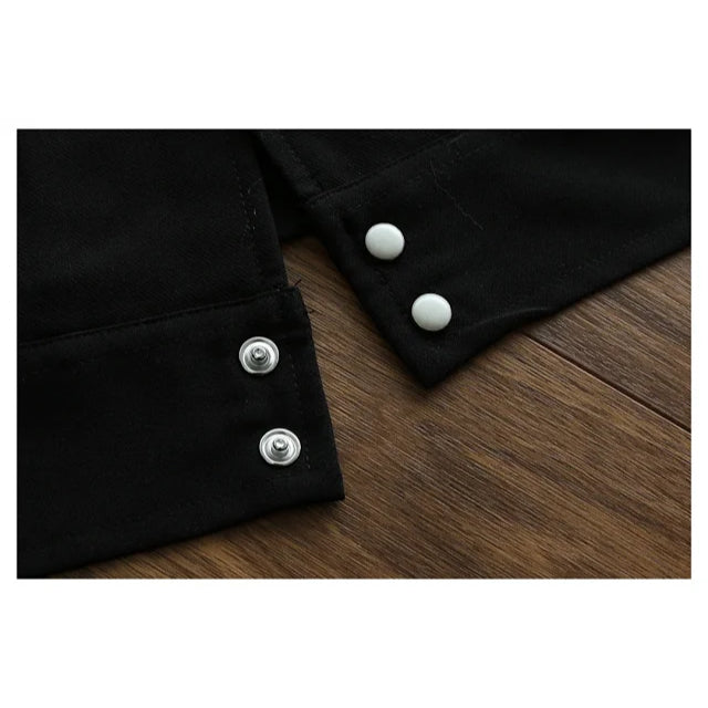Needles Logo-Embroidered Piped Twill Overshirt/ Cowboy Jacket