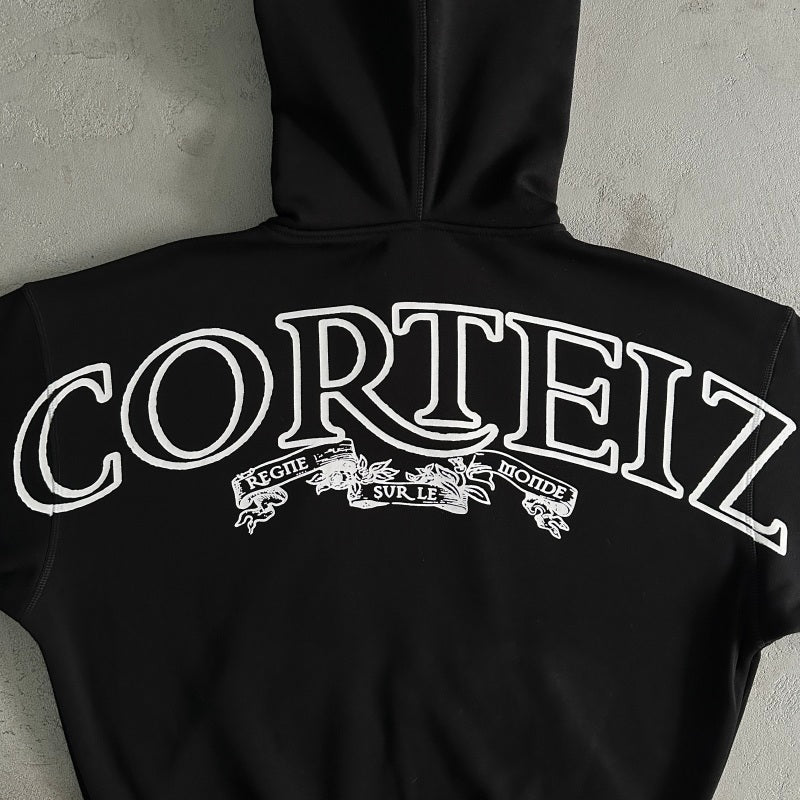 Superior Royale Zip Hoodie/Pants [BLACK] - Corteiz.RTW