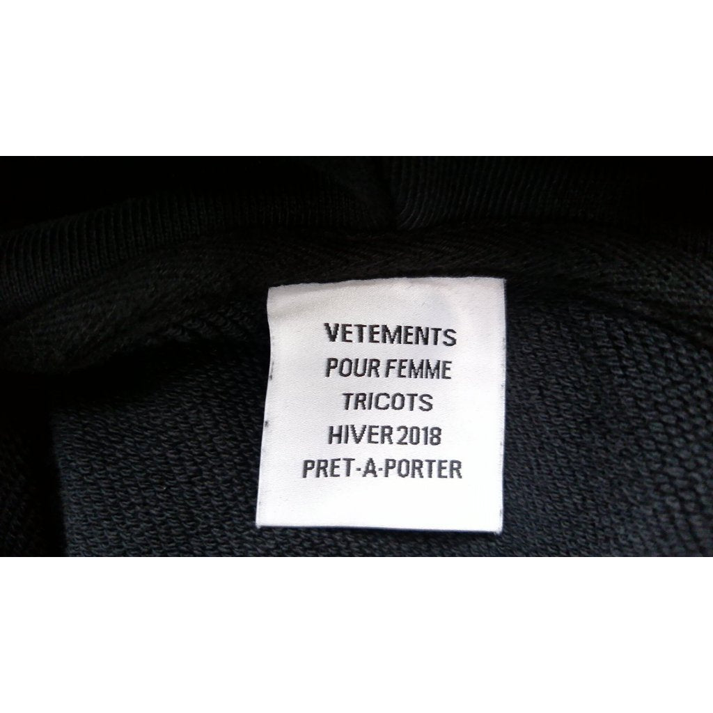 VETEMENTS “May The Bridges I Burn Light The Way | Antwerpen Split Zip-Up Hoodie