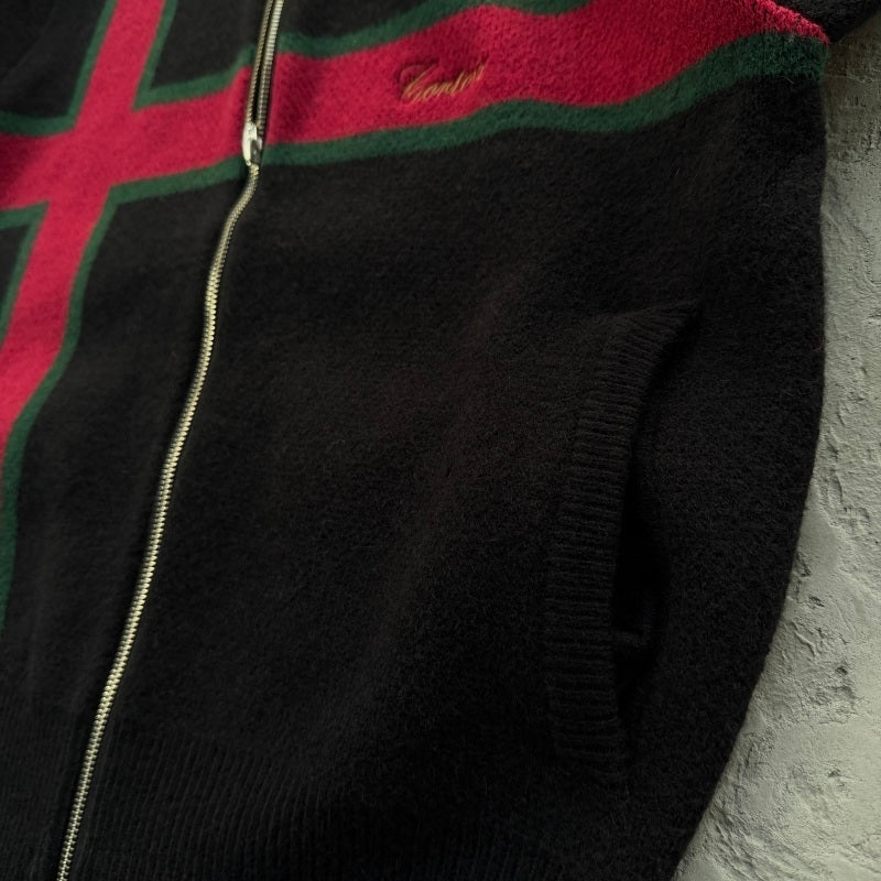 Lux Knit Zip Up - Corteiz [Black]