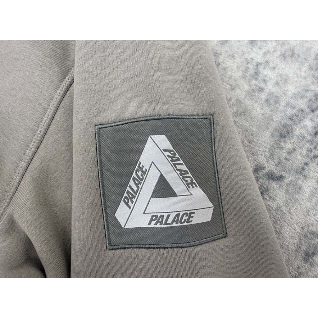 Palace Facemask Shearling Thermal Zip Up Hoodie 'Grey'
