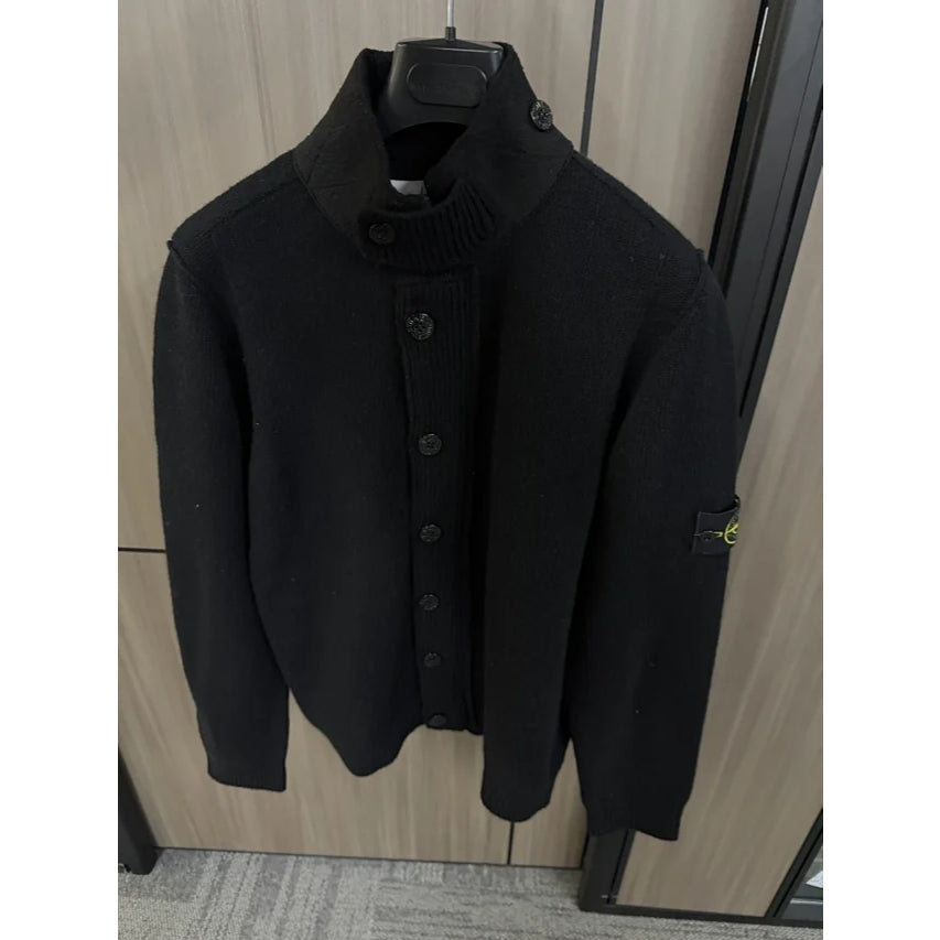 Soft Knit Cardigan With Button-Up Front And Signature Patch - STN ISLND
