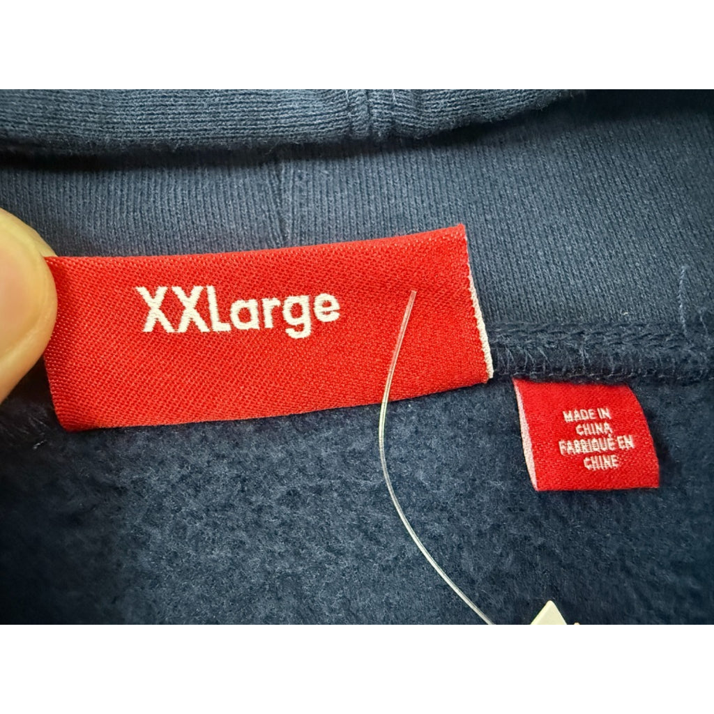 Supreme Big Logo Zip Up Hoodie Sweatshirt 'Navy'