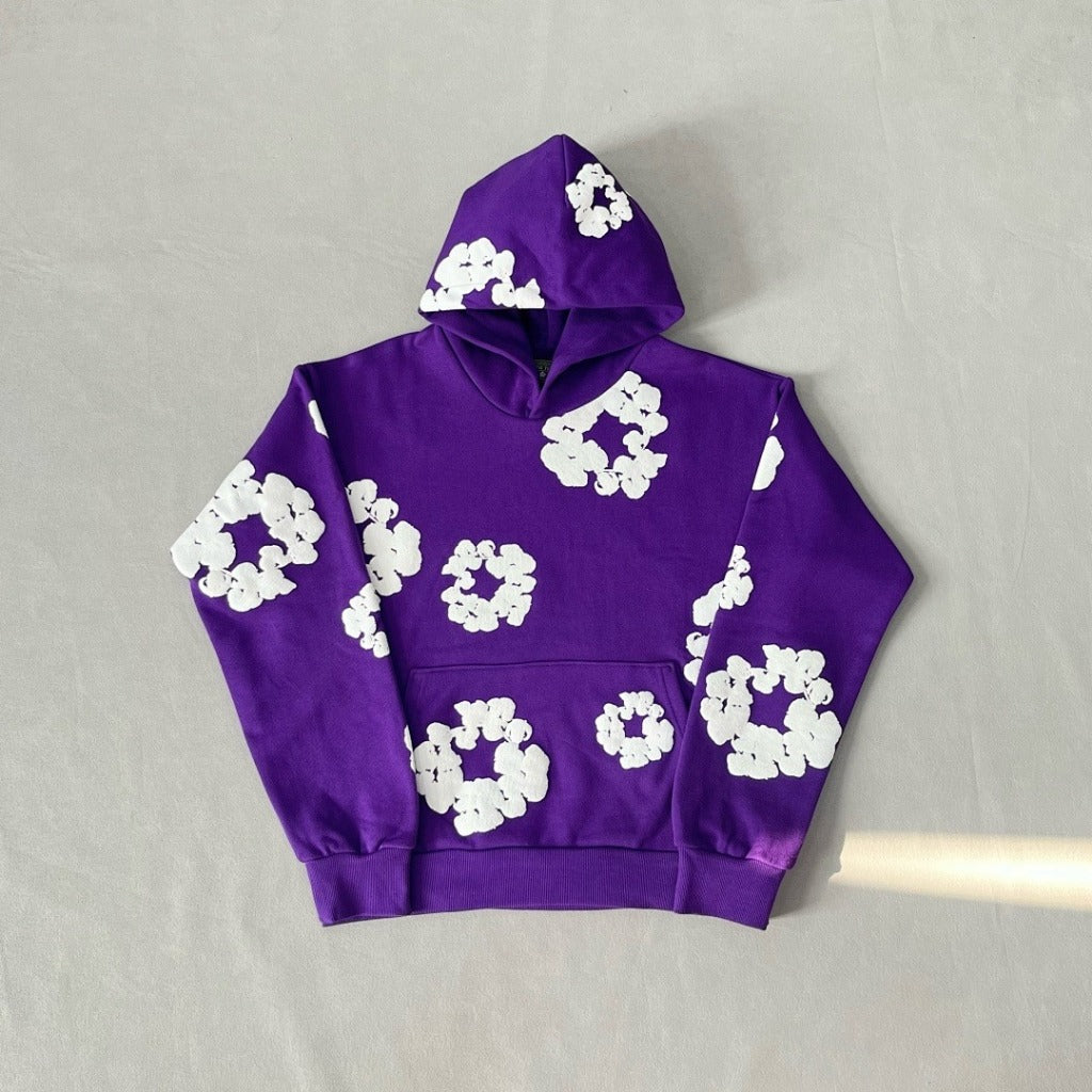 The Cotton Wreath Hoodie - Denim Tears - Purple