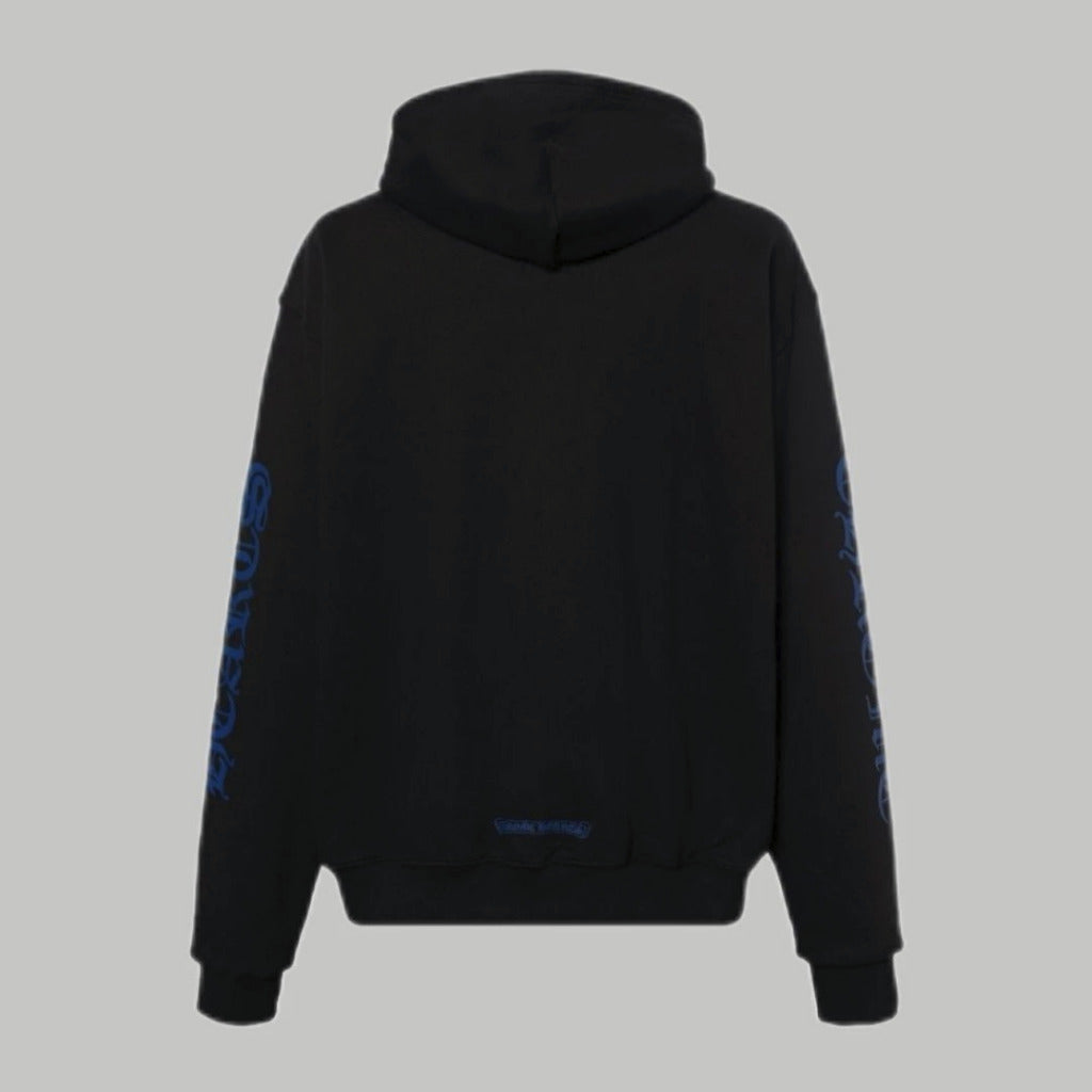 Chrome Hearts Zip Up Thermal Hoodie Black/Blue