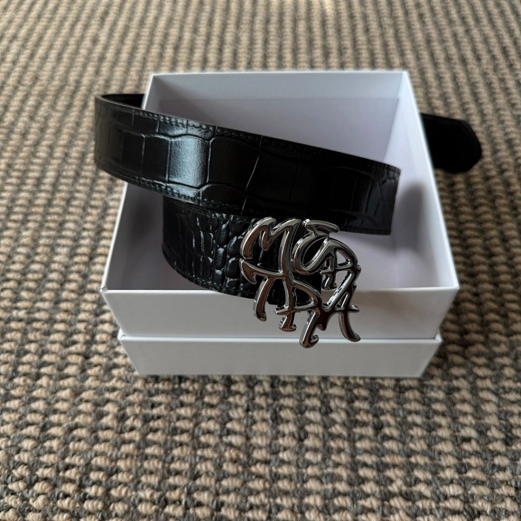 mertra - ALLIGATOR SKIN BELTS (Real Leather)