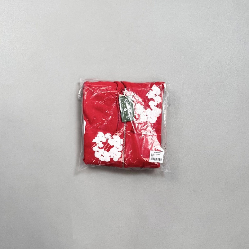 Cotton-Wreath Zipper Hoodie - DNM.TRS [Red/Grey/Blue/Green]