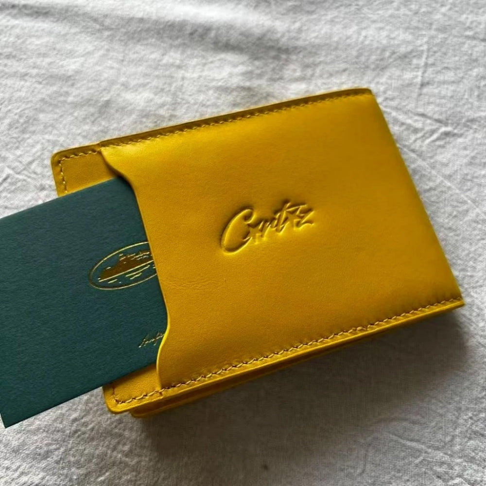 ISLAND LEATHER CARD HOLDER [BLACK/YELLOW/GREEN/RED] - Corteiz